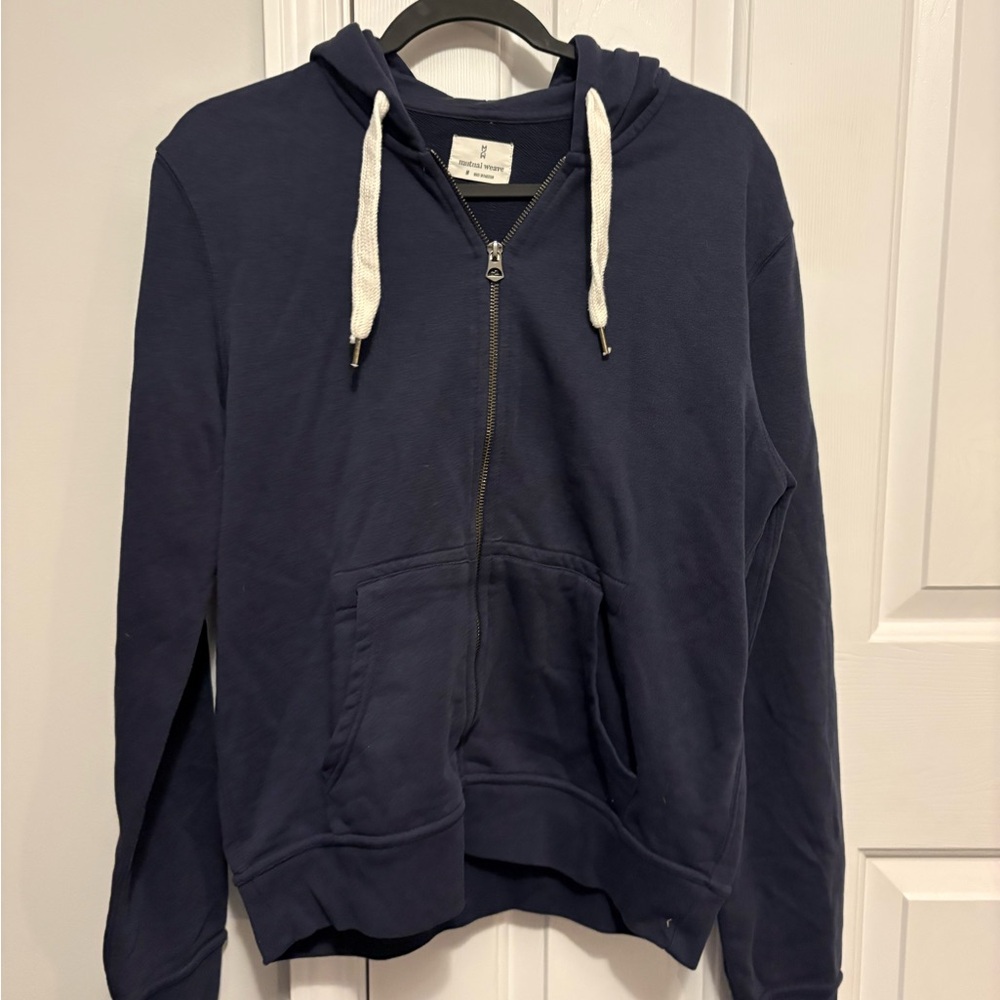 Navy Blue Zip-Up Hoodie